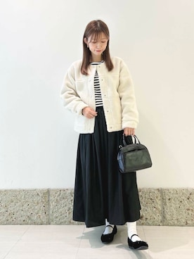 「運動会コーデ」｜「アイテム（バレエシューズ）」を使った、かなみさん（レディース・160cm）の秋コーディネート