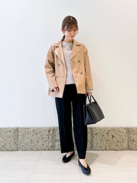 「通勤コーデ」｜「アイテム（その他アウター）」を使った、かなみさん（レディース・160cm）の冬コーディネート