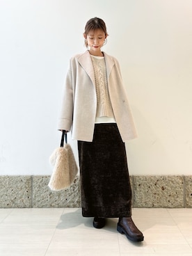 「アイテム（その他アウター）」を使った、かなみさん（レディース・160cm）の秋コーディネート