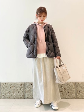 かなみさん（レディース・160cm）の冬コーディネート