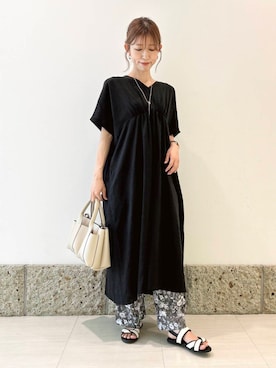 「ナチュラル×イエベ春」｜かなみさん（レディース・160cm）の夏コーディネート