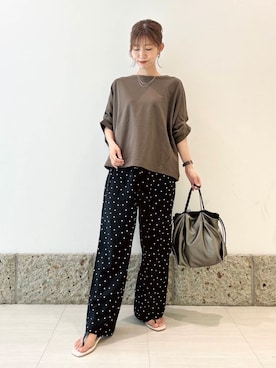 「柄物」｜かなみさん（レディース・160cm）の夏コーディネート