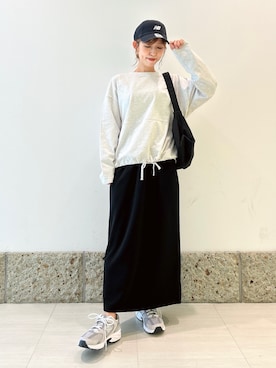 「アイテム（帽子）」を使った、かなみさん（レディース・160cm）の秋コーディネート