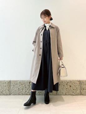 「アイテム（ワンピース）」を使った、かなみさん（レディース・160cm）の冬コーディネート