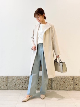 「通勤コーデ」｜「アイテム（その他アウター）」を使った、かなみさん（レディース・160cm）の冬コーディネート