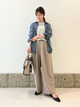 「RODE SKO（ロデスコ）のアイテム」を使った、かなみさん（レディース・160cm）の春コーディネート