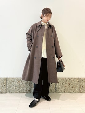 「アイテム（テーラードジャケット）」を使った、かなみさん（レディース・160cm）の冬コーディネート