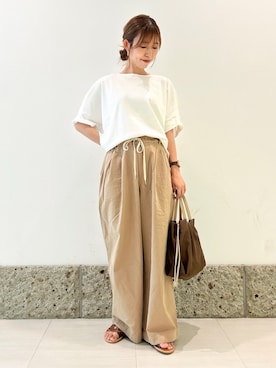 「RODE SKO（ロデスコ）のアイテム」を使った、かなみさん（レディース・160cm）の夏コーディネート