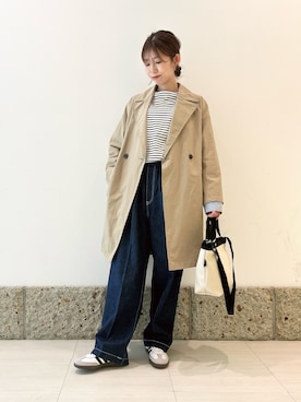 「FORK&SPOON（フォークアンドスプーン）のアイテム」を使った、かなみさん（レディース・160cm）の春コーディネート