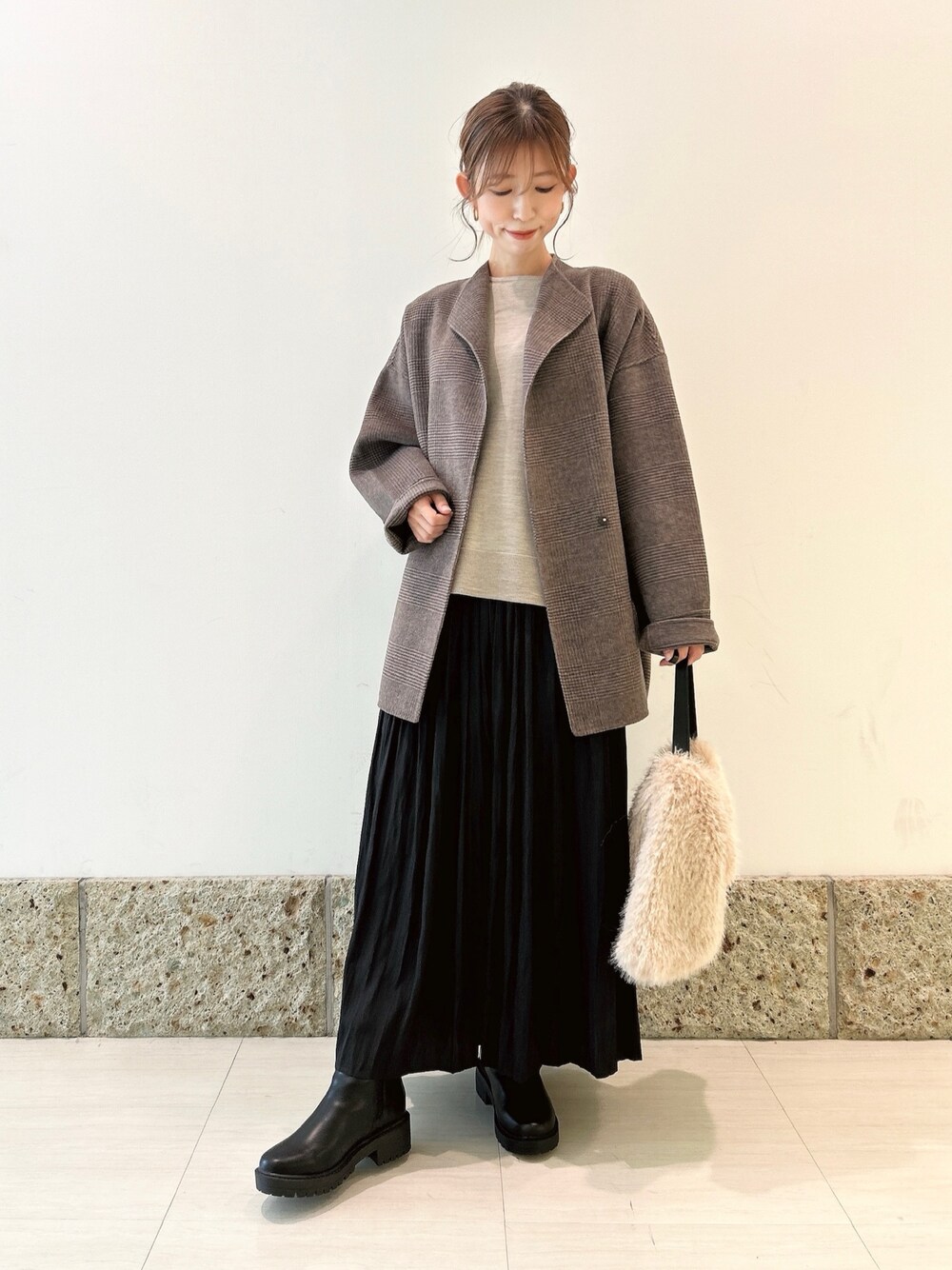 クリスマスセール ウールリバーミドルガウンコート クリスマスセール