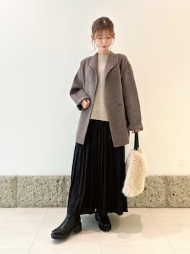 「冬の注目アウター」｜かなみさん（レディース・160cm）の秋コーディネート