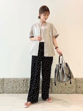 「骨格ナチュラル」｜かなみさん（レディース・160cm）の夏コーディネート