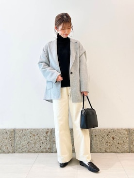 「URBAN RESEARCH DOORS（アーバンリサーチドアーズ）のタートルネックニット（ニット/セーター）」を使った、かなみさん（レディース・160cm）の冬コーディネート