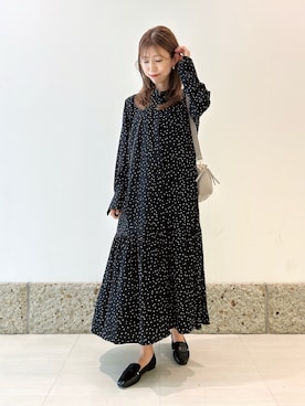 「URBAN RESEARCH（アーバンリサーチ）のアイテム（ワンピース/ドレス）」を使った、かなみさん（レディース・160cm）の秋コーディネート