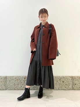 「URBAN RESEARCH（アーバンリサーチ）のアイテム（ワンピース/ドレス）」を使った、かなみさん（レディース・160cm）の秋コーディネート