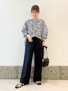 「骨格ナチュラル」｜かなみさん（レディース・160cm）の夏コーディネート