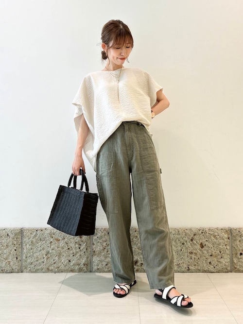 BASCO✴︎バスコネストハクハクトップ ボーダー チュニック ブラウス ブラウン Tops | Xirena Official Website