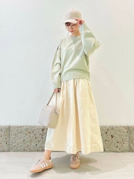 「ORCIVAL（オーシバル）のアイテム（キャップ）」を使った、かなみさん（レディース・160cm）の秋コーディネート