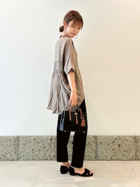 「ナチュラル×イエベ春」｜かなみさん（レディース・160cm）の夏コーディネート
