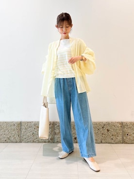 「URBAN RESEARCH DOORS（アーバンリサーチドアーズ）のコットンボイルギャザーブラウス（シャツ/ブラウス）」を使った、かなみさん（レディース・160cm）の春コーディネート