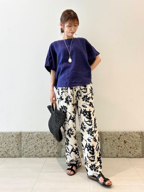 セール】リネンレーヨンフラワープリントパンツ（その他パンツ