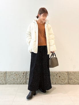 「アイテム（その他アウター）」を使った、かなみさん（レディース・160cm）の冬コーディネート