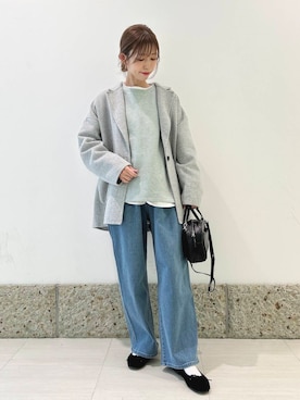 「URBAN RESEARCH DOORS（アーバンリサーチドアーズ）のラグランフレアプルオーバー（Tシャツ/カットソー）」を使った、かなみさん（レディース・160cm）の秋コーディネート