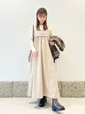 「デートコーデ」｜「アイテム（その他アウター）」を使った、かなみさん（レディース・160cm）の秋コーディネート
