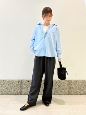 「秋のシャツ着こなし術」｜かなみさん（レディース・160cm）の秋コーディネート