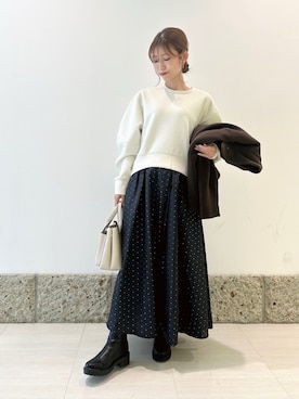 「アイテム（バッグ）」を使った、かなみさん（レディース・160cm）の秋コーディネート