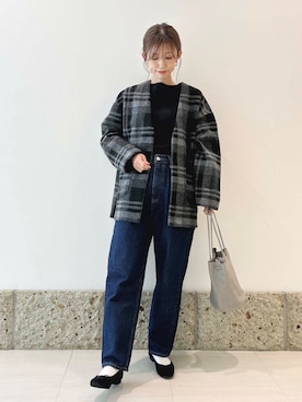 「イチ推しデニムコーデ」｜かなみさん（レディース・160cm）の秋コーディネート