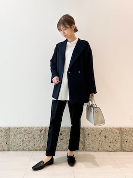 「通勤コーデ」｜「アイテム（その他アウター）」を使った、かなみさん（レディース・160cm）の冬コーディネート