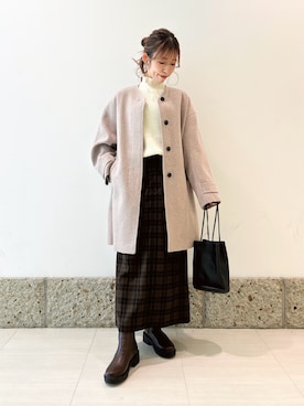 「URBAN RESEARCH DOORS（アーバンリサーチドアーズ）のアイテム（ショルダーバッグ）」を使った、かなみさん（レディース・160cm）の冬コーディネート