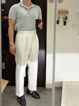 「Paraboot（パラブーツ）のアイテム」を使った、Chrisさん（メンズ・180cm）の夏コーディネート