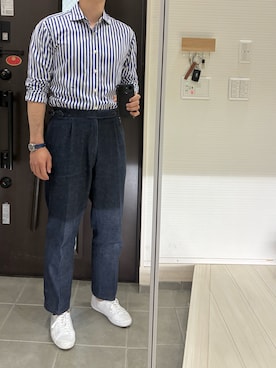 「SUPERGA（スペルガ）の＜SUPERGA＞ 2750 CLASSIC/スニーカー（スニーカー、ホワイト系）」を使った、Chrisさん（メンズ・180cm）の春コーディネート