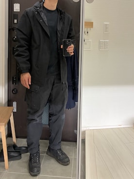 「アイテム（ナイロンジャケット）」を使った、Chrisさん（メンズ・180cm）の春コーディネート