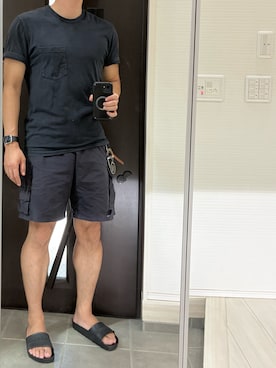 「アイテム（サンダル）」を使った、Chrisさん（メンズ・180cm・30代）の夏コーディネート