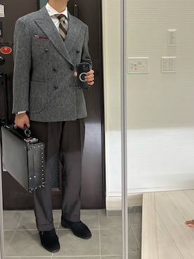 「アイテム（ビジネスシャツ）」を使った、Chrisさん（メンズ・180cm・30代）の秋コーディネート