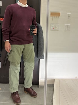 「アイテム（ブーツ）」を使った、Chrisさん（メンズ・180cm・30代）の秋コーディネート