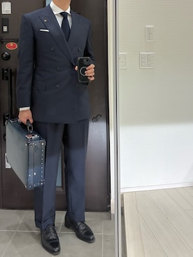 「スーツ」｜Chrisさん（メンズ・180cm）の秋コーディネート