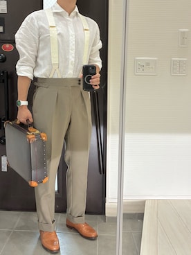 「アイテム（ビジネスバッグ）」を使った、Chrisさん（メンズ・181cm・30代）の夏コーディネート