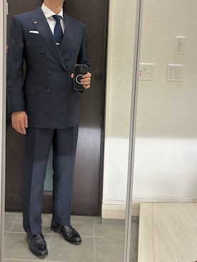 「アイテム（スーツセット）」を使った、Chrisさん（メンズ・180cm）の秋コーディネート
