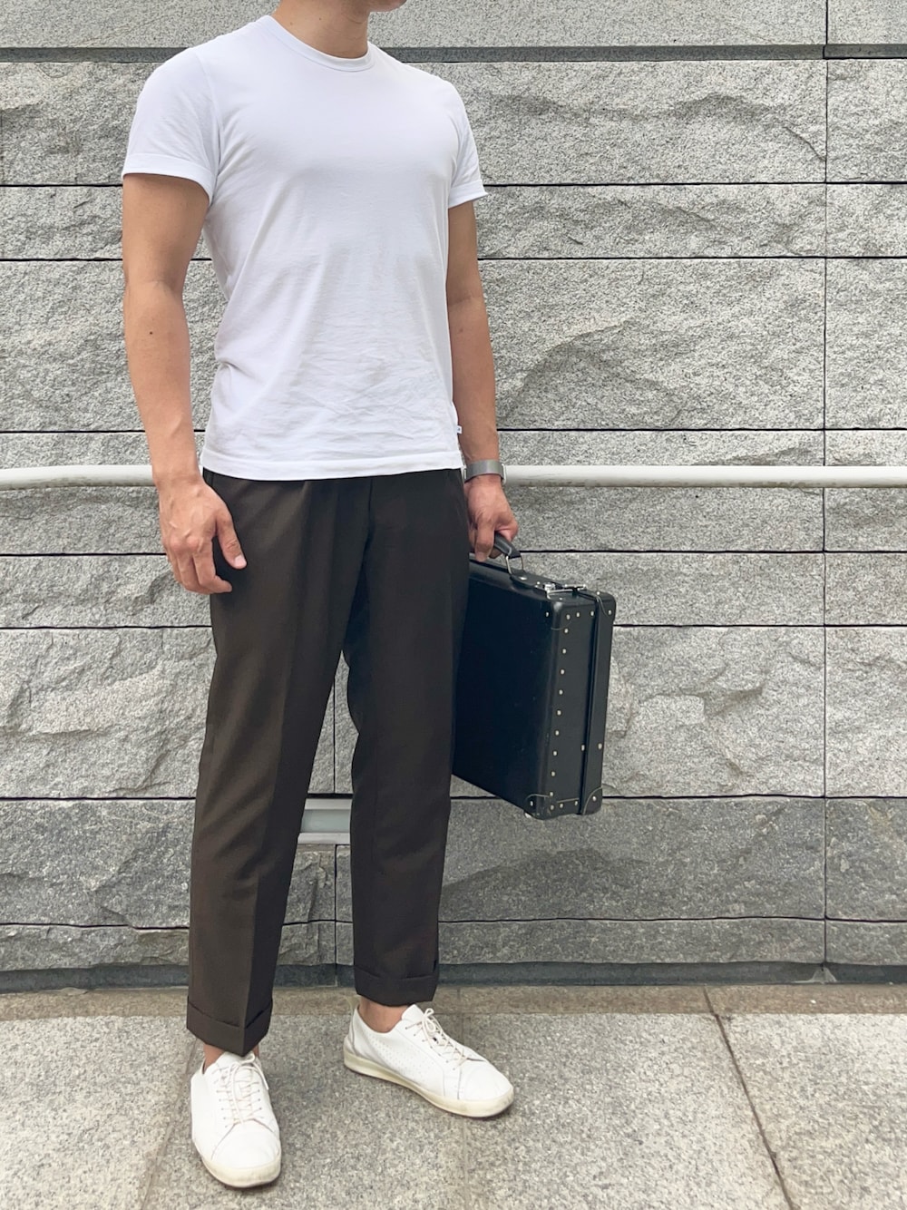 【コットンジャージー製♪カジュアルコーデ】HERMES Tシャツ コットン ジャージー クルーネック Tシャツを使った人気
