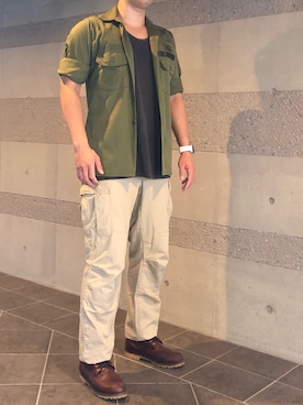 「アイテム（タンクトップ）」を使った、Chrisさん（メンズ・181cm・30代）の秋コーディネート