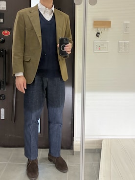 「アイテム（スーツセット）」を使った、Chrisさん（メンズ・180cm）の秋コーディネート