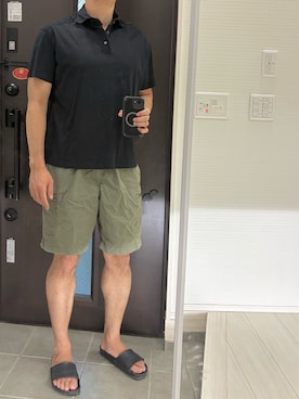 「BEAMS（ビームス）のGRAMICCI × BRIEFING × BEAMS / 別注 カーゴショーツ（カーゴパンツ）」を使った、Chrisさん（メンズ・180cm・30代）の秋コーディネート