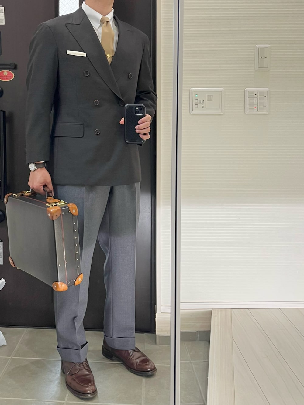 00's ダブルスーツ セットアップ シャツ ネクタイ ピンズ 5点セット