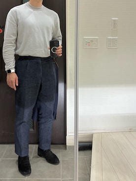 「アイテム（ニット/セーター）」を使った、Chrisさん（メンズ・180cm・30代）の秋コーディネート