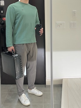 「PT01（ピーティーゼロウーノ）のアイテム」を使った、Chrisさん（メンズ・181cm）の春コーディネート