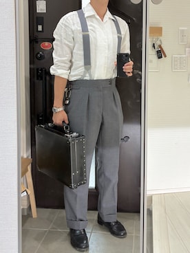 「アイテム（ビジネスバッグ）」を使った、Chrisさん（メンズ・180cm）の夏コーディネート